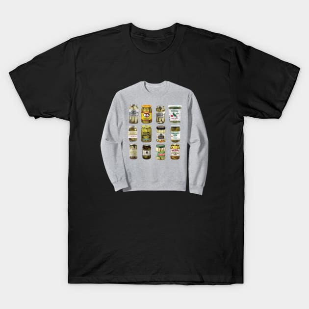 "Pickle Sweatshirt on a Sweatshirt" T-Shirt by Brave Dave Apparel